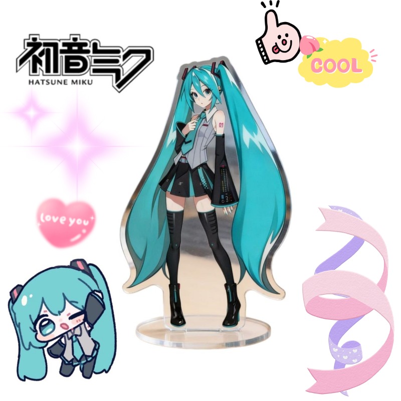 Anime Cosplay Series - 하츠네 미쿠 10cm 아크릴 스탠드 귀여운
