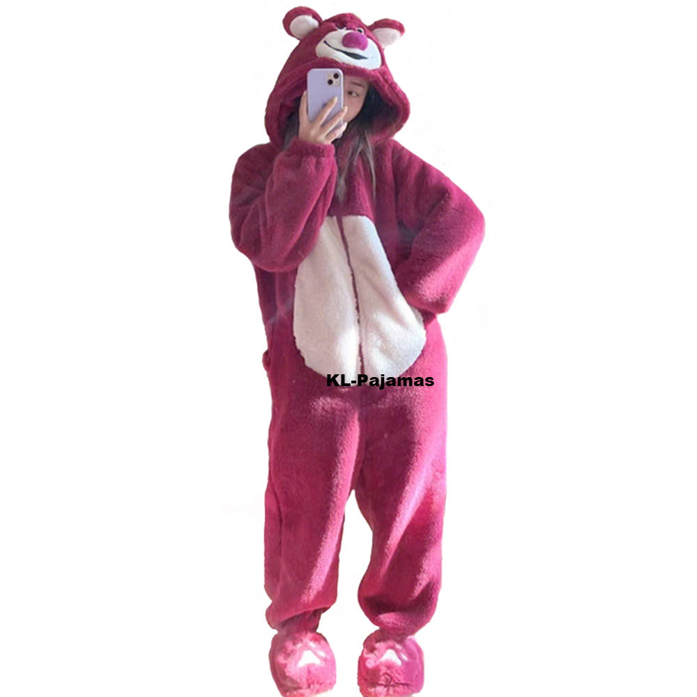 Anime Cosplay Thick - 여성 Onesie 동물 잠옷 겨울 두꺼운