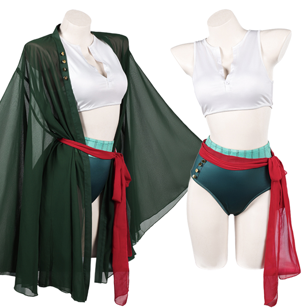 판타지아 해적 레이디 로로노아 오브 조로 수영복 코스프 - Anime Zoro Cosplay Female 리뷰 및 가격