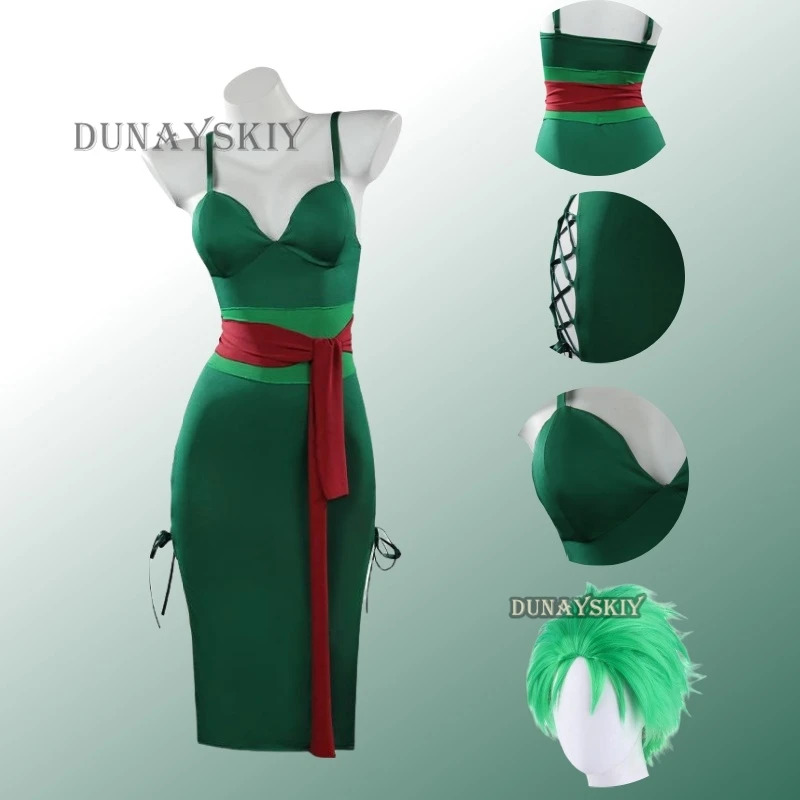 애니메이션 롤로노아 조로 코스프레 의상 와노쿠니 국가  - Anime Zoro Cosplay Female 리뷰 및 가격