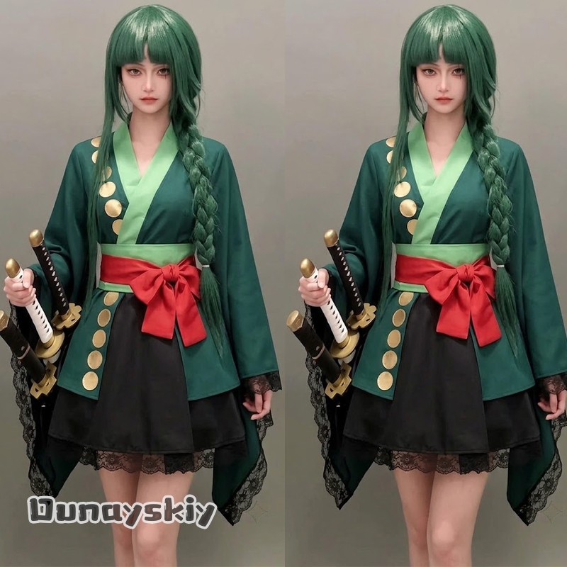 애니메이션 로로노아 조로 코스프레 의상 일본식 기모노  - Anime Zoro Cosplay Female 리뷰 및 가격