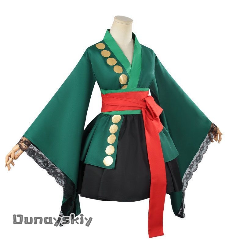 애니메이션 로로노아 조로 코스프레 의상 일본식 기모노  - Anime Zoro Cosplay Female 리뷰 및 가격