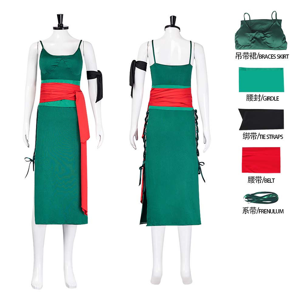 성인 여성 애니메이션 로로노아 조로 코스프레 녹색 드레 - Anime Zoro Cosplay Female 리뷰 및 가격