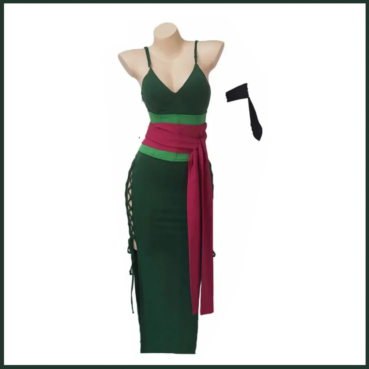 애니메이션 롤로노아 조로 코스프레 의상 여성 버전 그린 - Anime Zoro Cosplay Female 리뷰 및 가격