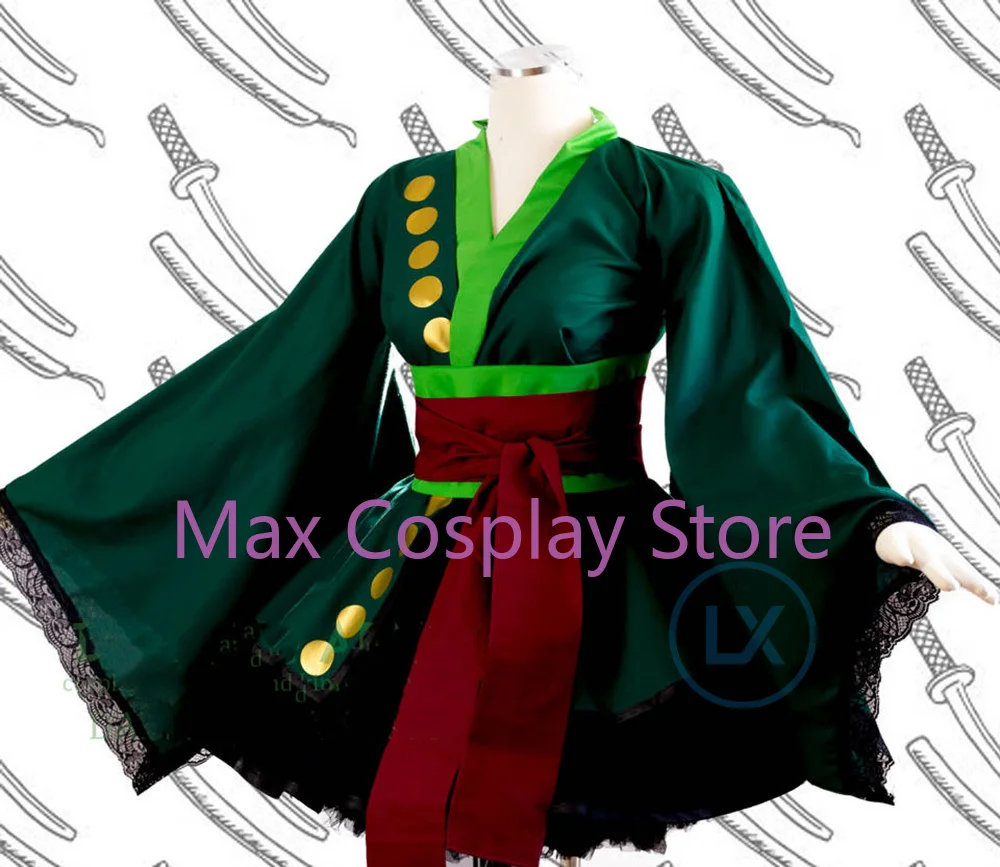 맥스 애니메이션 코스프레 의상 조로 로리타 기모노 드레 - Anime Zoro Cosplay Female 리뷰 및 가격